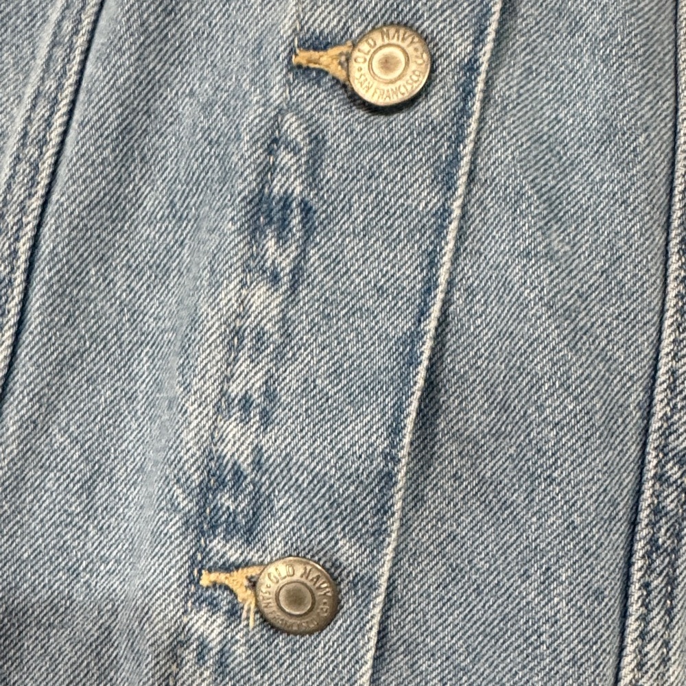 Old Navy Womens wow relaxed Light Blue Denim Jacket medium tall - Picture 5 of 12